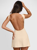 Backless Wide Strap Mini Dress - Trendsi