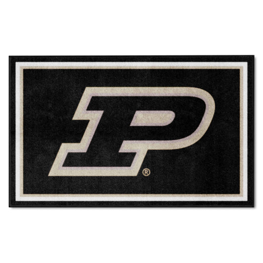 Purdue Boilermakers 4ft. x 6ft. Plush Area Rug, P Logo