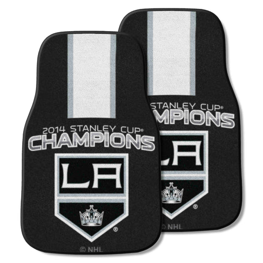 Los Angeles Kings Front Carpet Car Mat Set - 2 Pieces, 2014 NHL Stanley Cup Champions