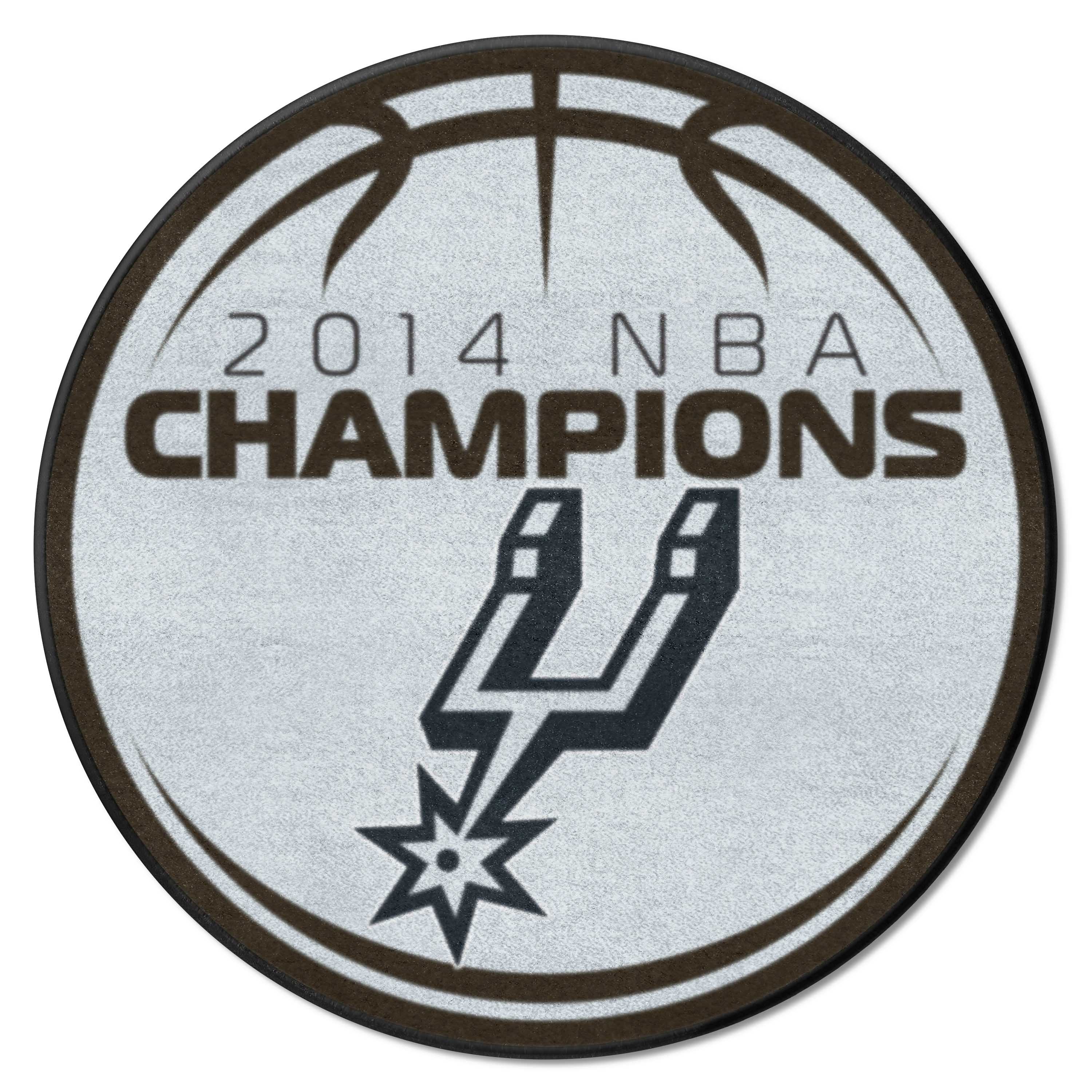 San Antonio Spurs 2014 NBA Champions Basketball Rug - 27in. Diameter