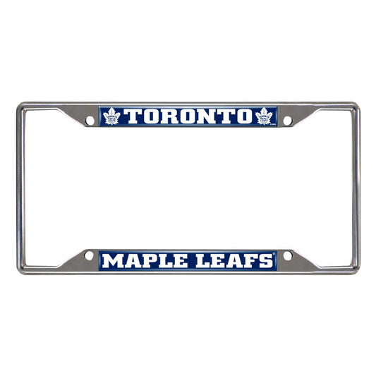 Toronto Maple Leafs Chrome Metal License Plate Frame, 6.25in x 12.25in - Toronto Maple Leafs