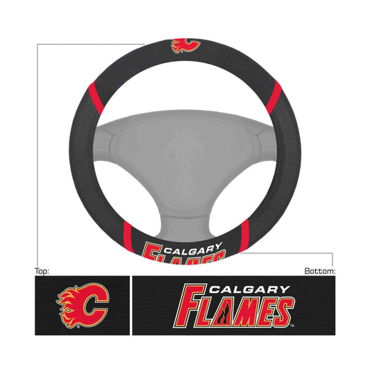 Calgary Flames Embroidered Steering Wheel Cover - Calgary Flames