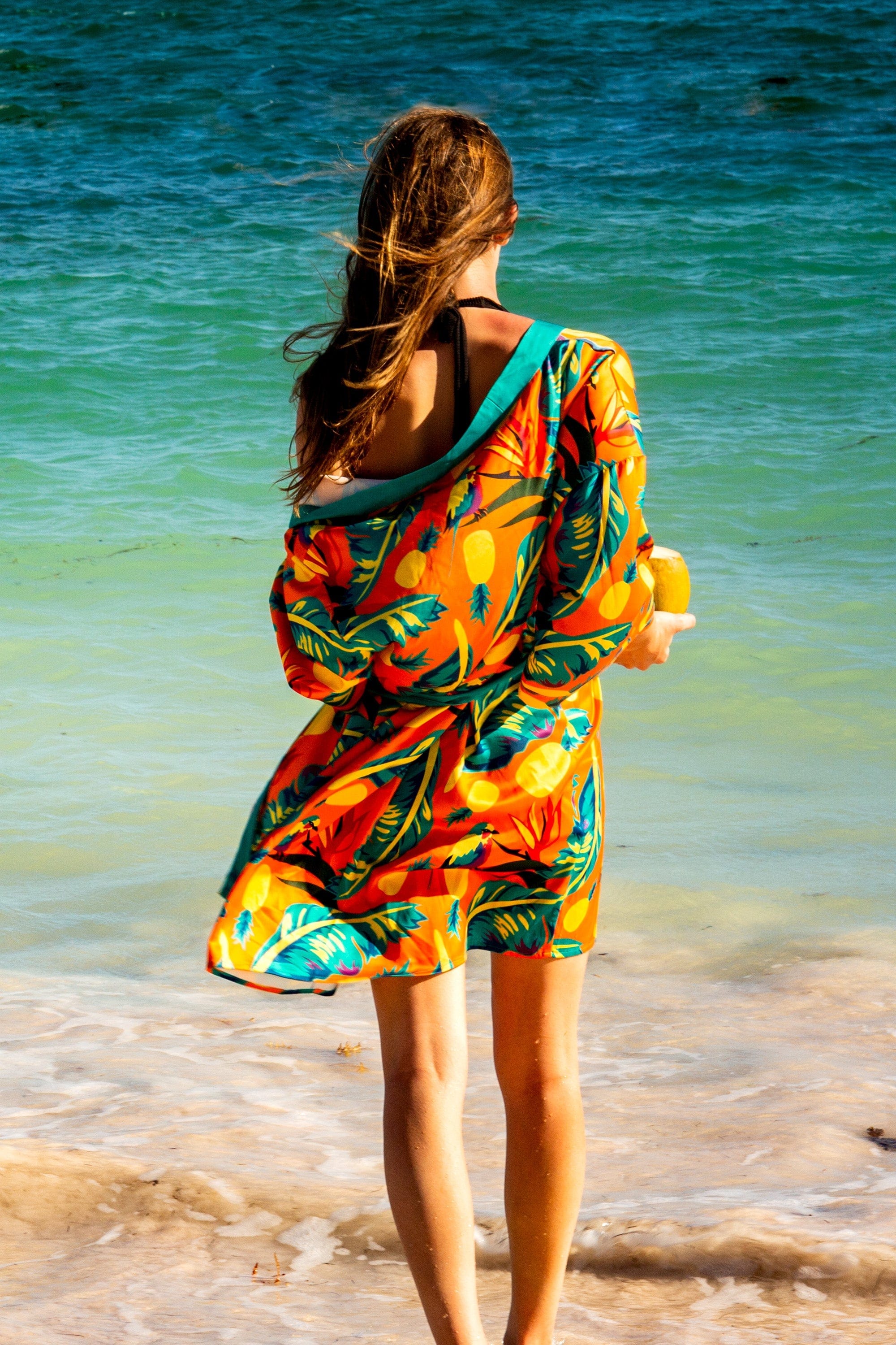 The Cruise Ship Casanova | Women's Unisex Hawaiian Party Kimono - Shinesty