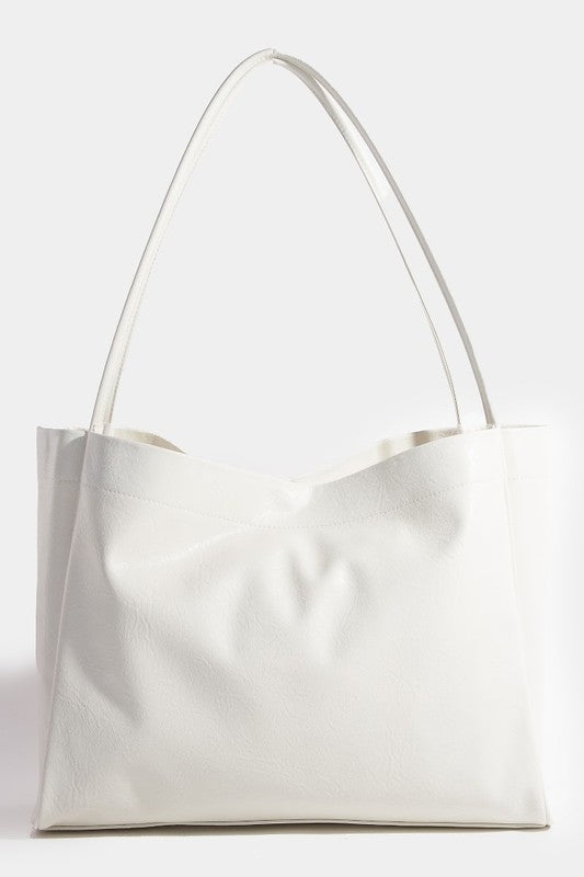 Fame Faux Leather Tote Bag