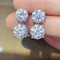 10 Carat Moissanite 925 Sterling Silver Earrings Trendsi