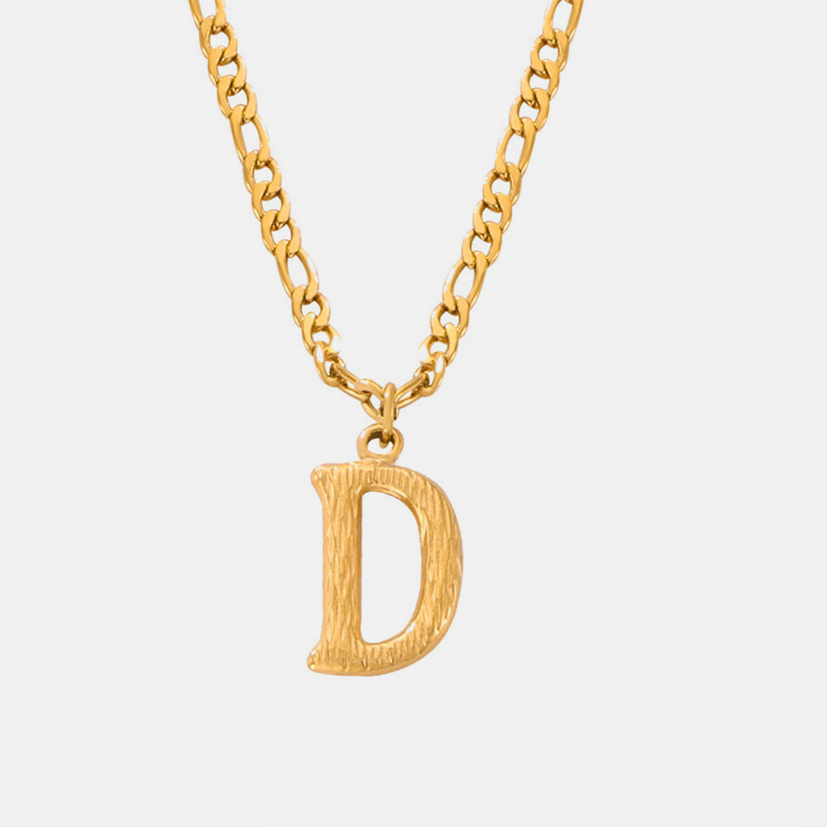 Titanium Steel Letter Pendant Necklace Trendsi