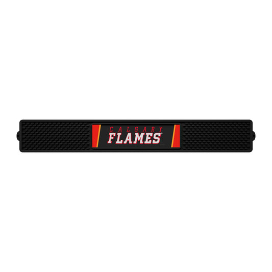 Calgary Flames Bar Drink Mat - 3.25in. x 24in. - Calgary Flames