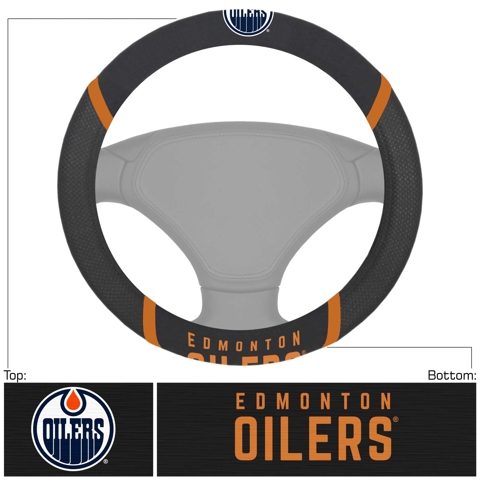 Edmonton Oilers Embroidered Steering Wheel Cover