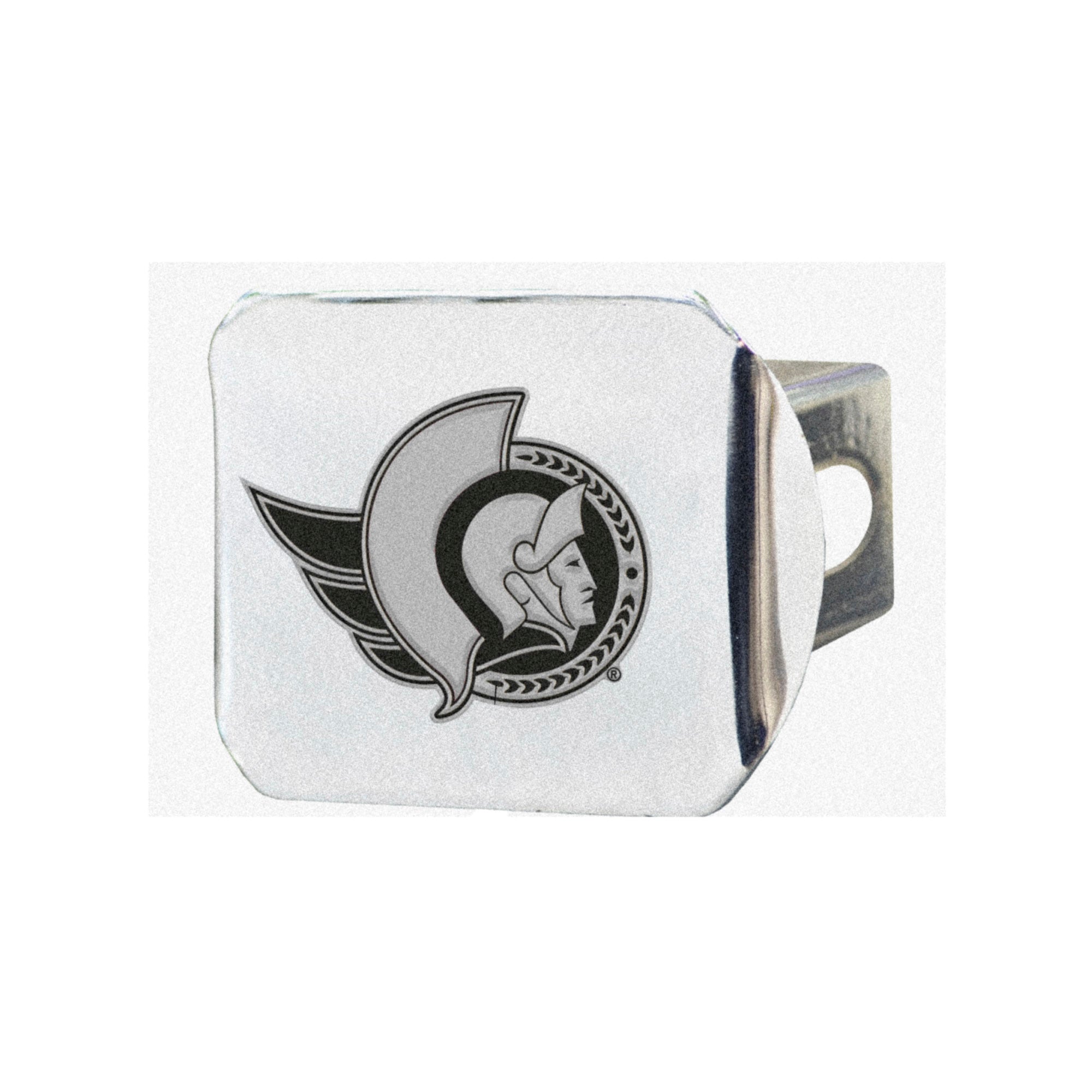 Ottawa Senators Chrome Metal Hitch Cover with Chrome Metal 3D Emblem