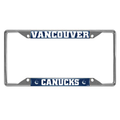 Vancouver Canucks Chrome Metal License Plate Frame, 6.25in x 12.25in