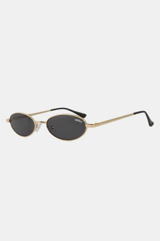 Nicole Lee USA Metal Frame Finley Oval Sunglasses - Trendsi