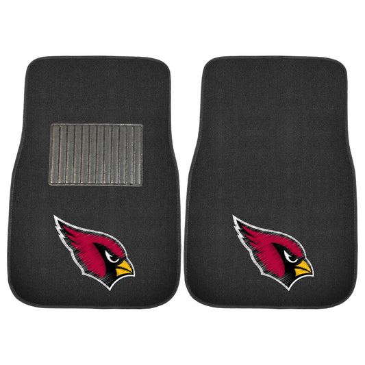 Arizona Cardinals Embroidered Car Mat Set - 2 Pieces