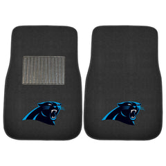 Carolina Panthers Embroidered Car Mat Set - 2 Pieces - Carolina Panthers