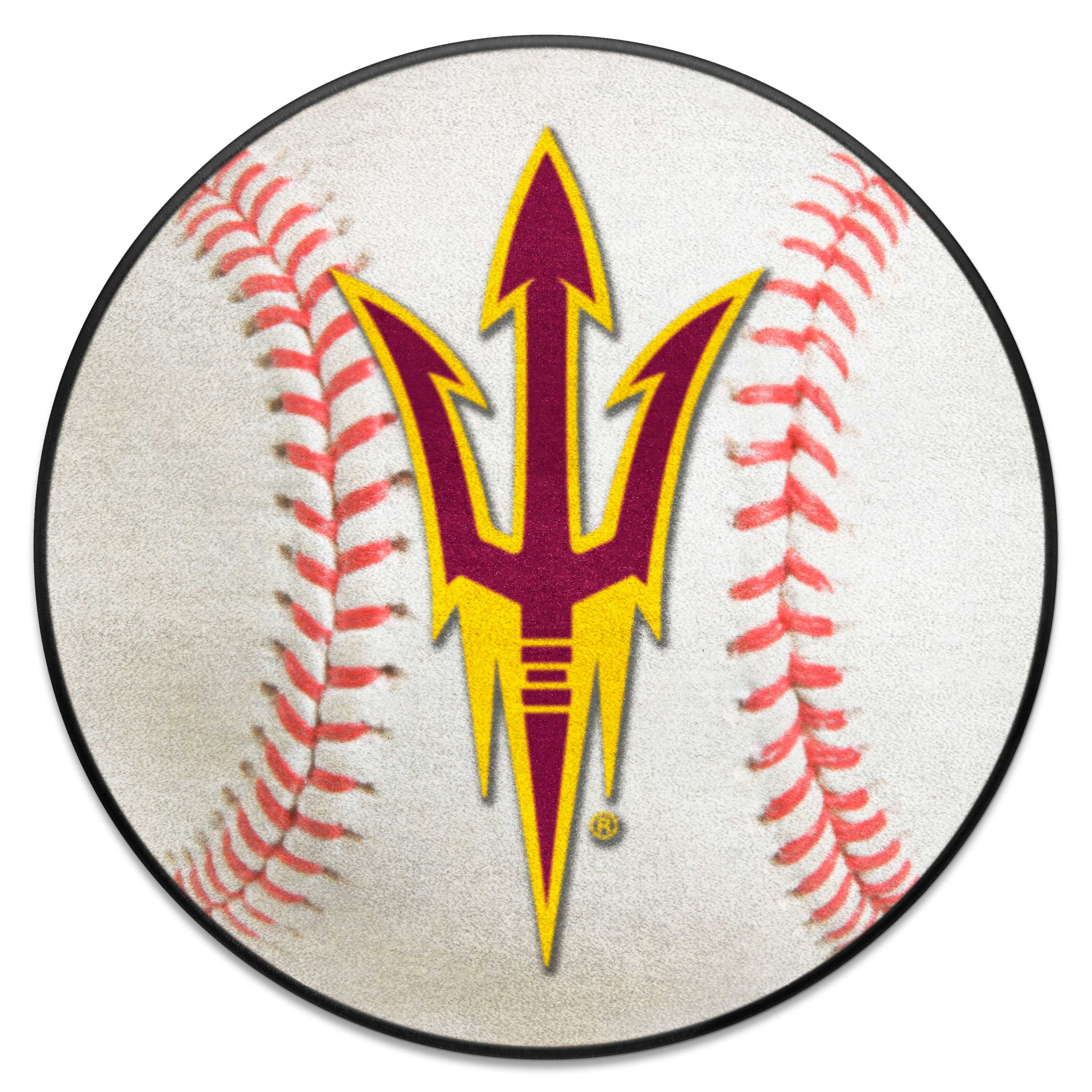 Arizona State Sun Devils Baseball Rug - 27in. Diameter