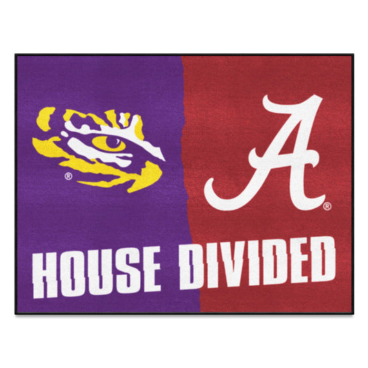 House Divided - LSU / Alabama House Divided House Divided Rug - 34 in. x 42.5 in. - House Divided - LSU / Alabama