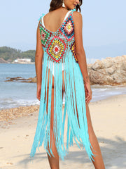 Fringe Spaghetti Strap Cover-Up Trendsi