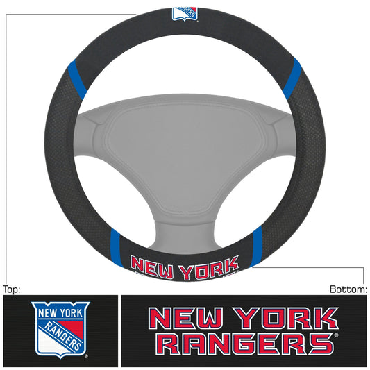 New York Rangers Embroidered Steering Wheel Cover - New York Rangers