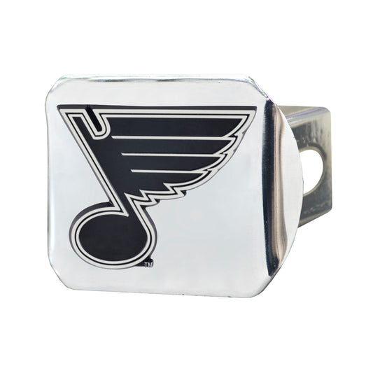 St. Louis Blues Chrome Metal Hitch Cover with Chrome Metal 3D Emblem