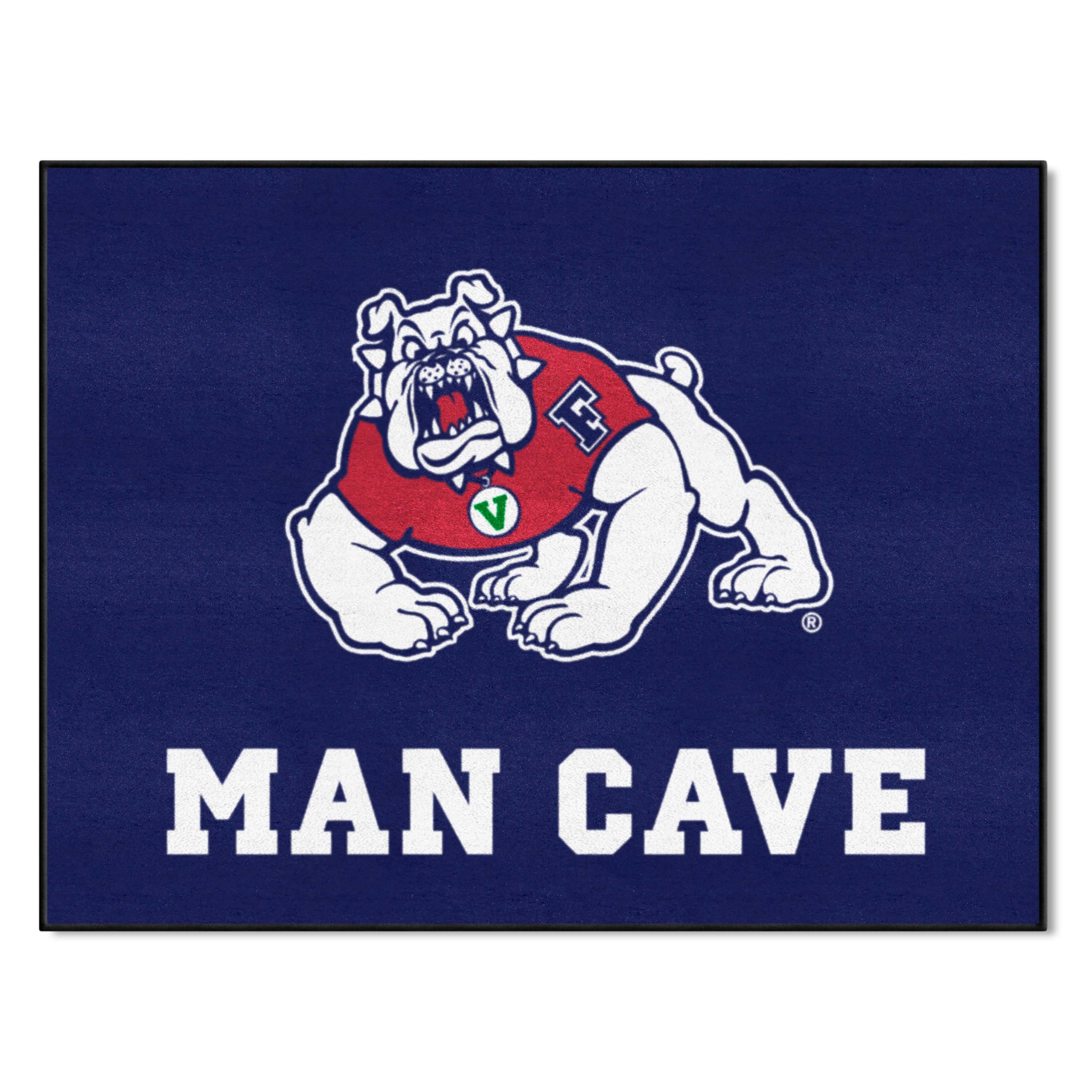 Fresno State Bulldogs Man Cave All-Star Rug - 34 in. x 42.5 in., Navy