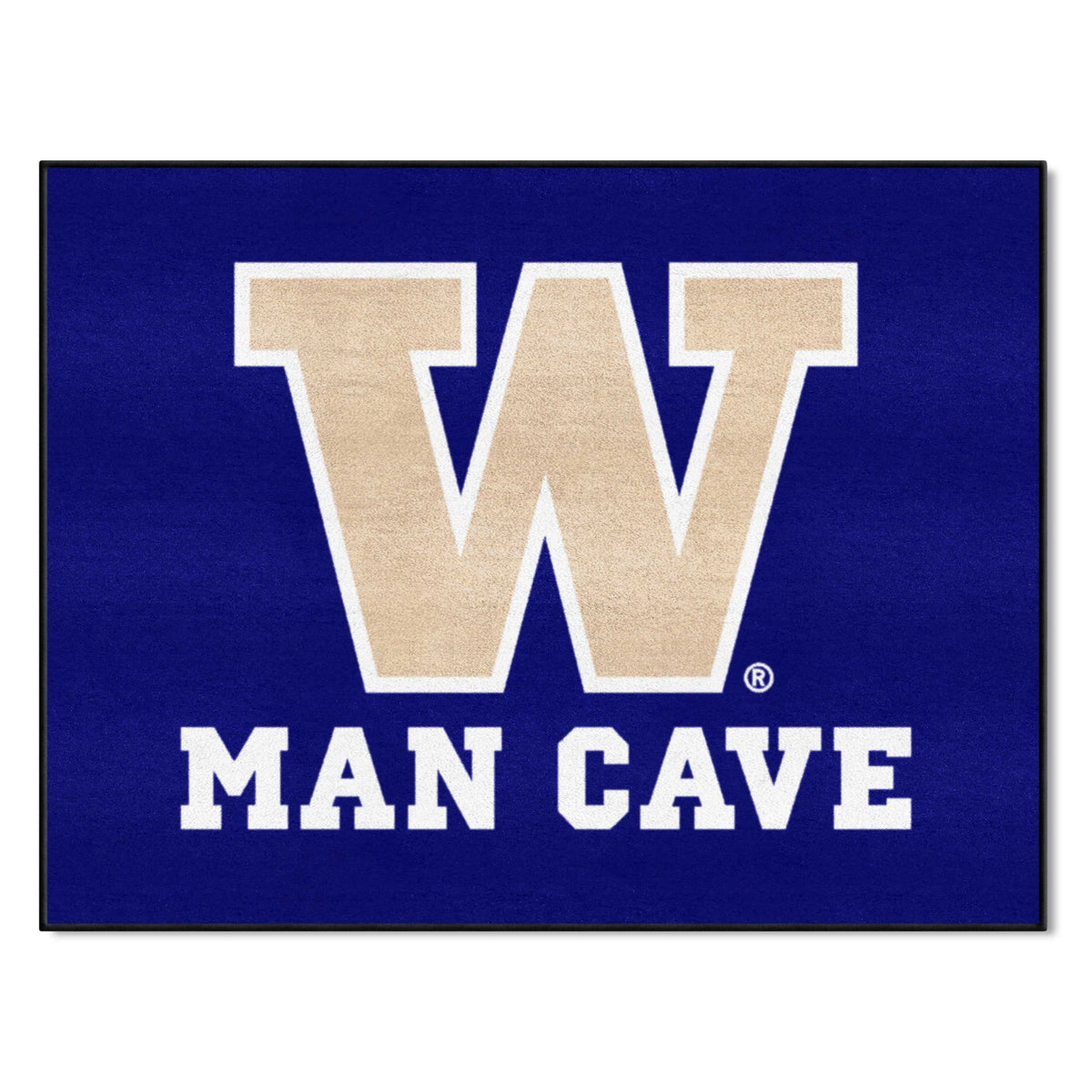 Washington Huskies Man Cave All-Star Rug - 34 in. x 42.5 in.