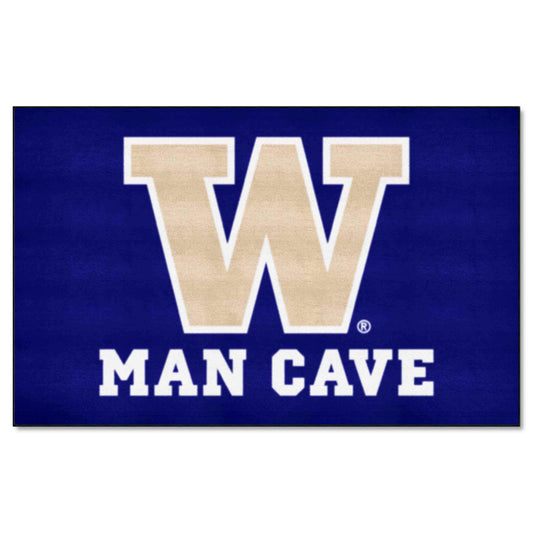 Washington Huskies Man Cave Ulti-Mat Rug - 5ft. x 8ft.