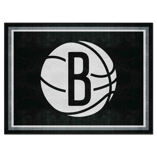 Brooklyn Nets 8ft. x 10 ft. Plush Area Rug