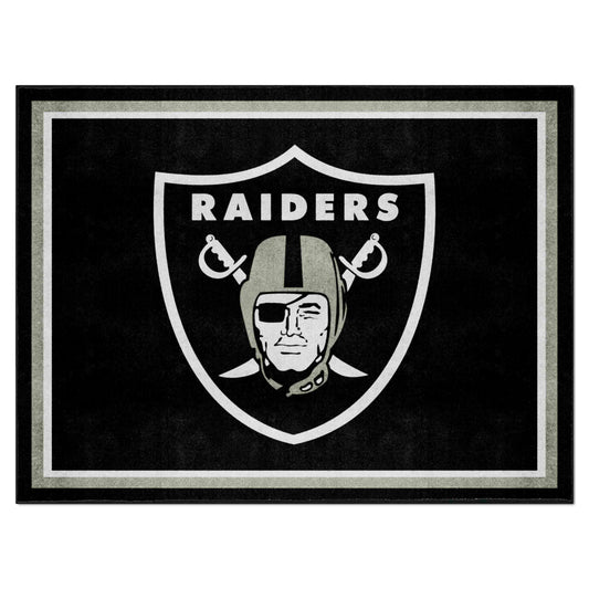 Las Vegas Raiders 8ft. x 10 ft. Plush Area Rug