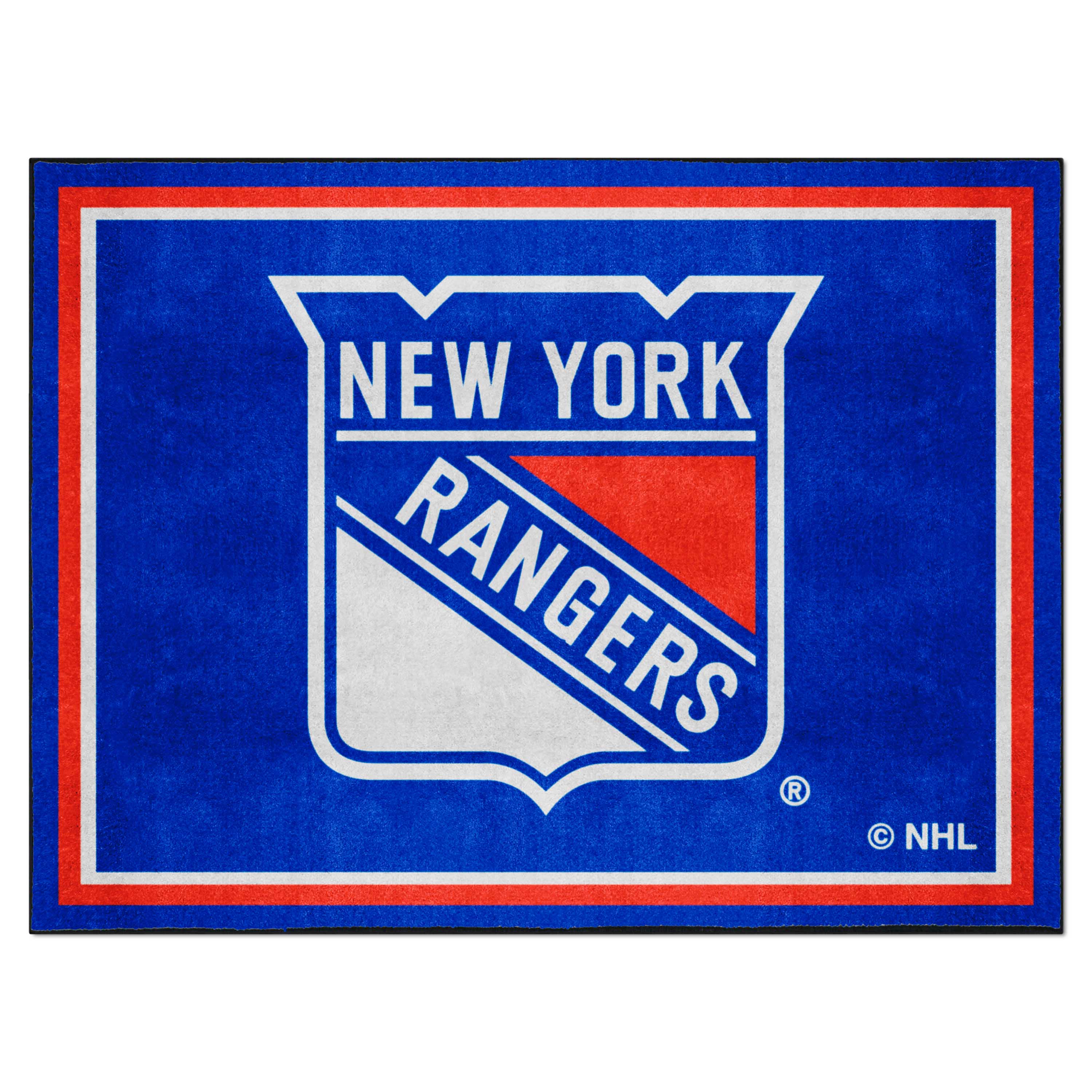 New York Rangers 8ft. x 10 ft. Plush Area Rug