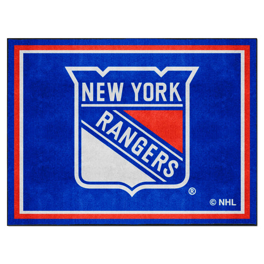 New York Rangers 8ft. x 10 ft. Plush Area Rug - New York Rangers