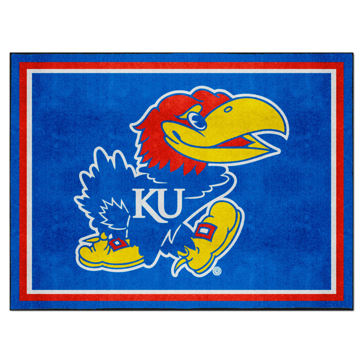 Kansas Jayhawks 8ft. x 10 ft. Plush Area Rug - Kansas