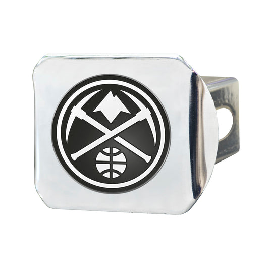 Denver Nuggets Chrome Metal Hitch Cover with Chrome Metal 3D Emblem