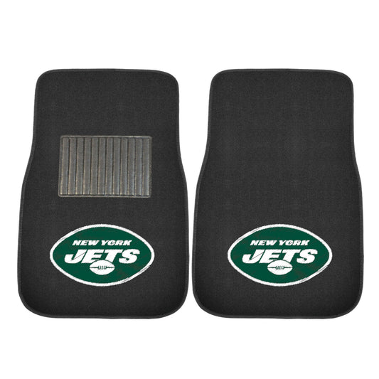 New York Jets Embroidered Car Mat Set - 2 Pieces