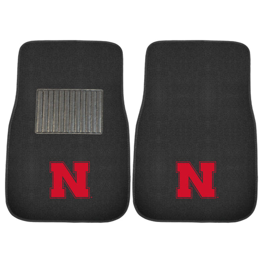 Nebraska Cornhuskers Embroidered Car Mat Set - 2 Pieces