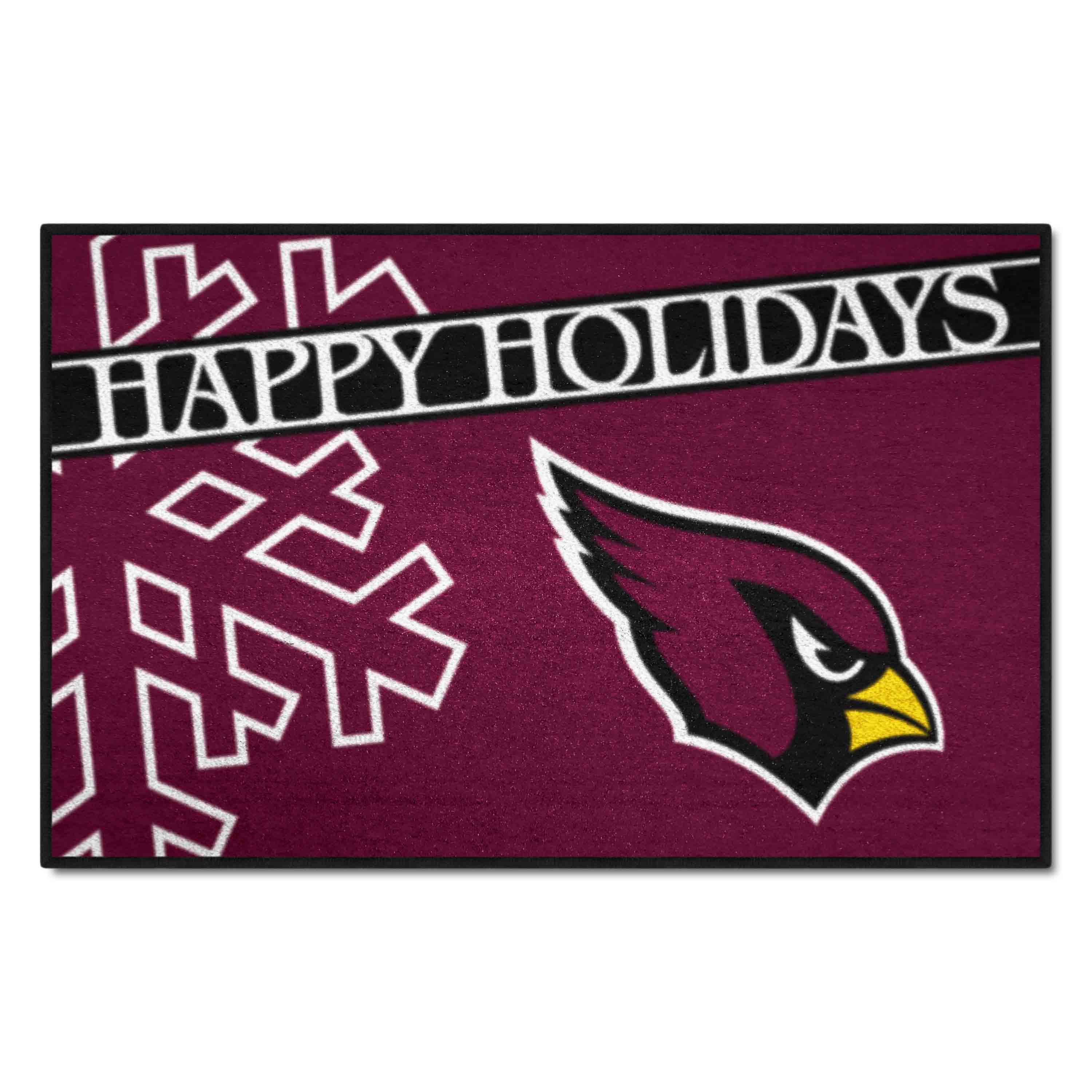 Arizona Cardinals Starter Mat Accent Rug - 19in. x 30in. Happy Holidays Starter Mat