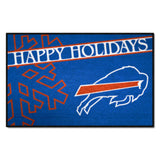 Buffalo Bills Starter Mat Accent Rug - 19in. x 30in. Happy Holidays Starter Mat