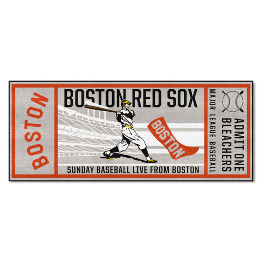 Boston Red Sox Ticket Runner Rug - 30in. x 72in. - Boston Red Sox