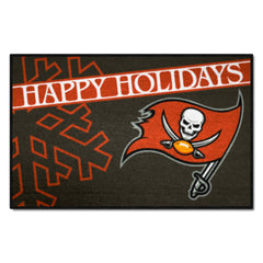 Tampa Bay Buccaneers Starter Mat Accent Rug - 19in. x 30in. Happy Holidays Starter Mat