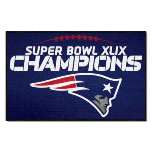 New England Patriots Starter Mat Accent Rug - 19in. x 30in., 2015 Super Bowl XLIX Champions - New England Patriots