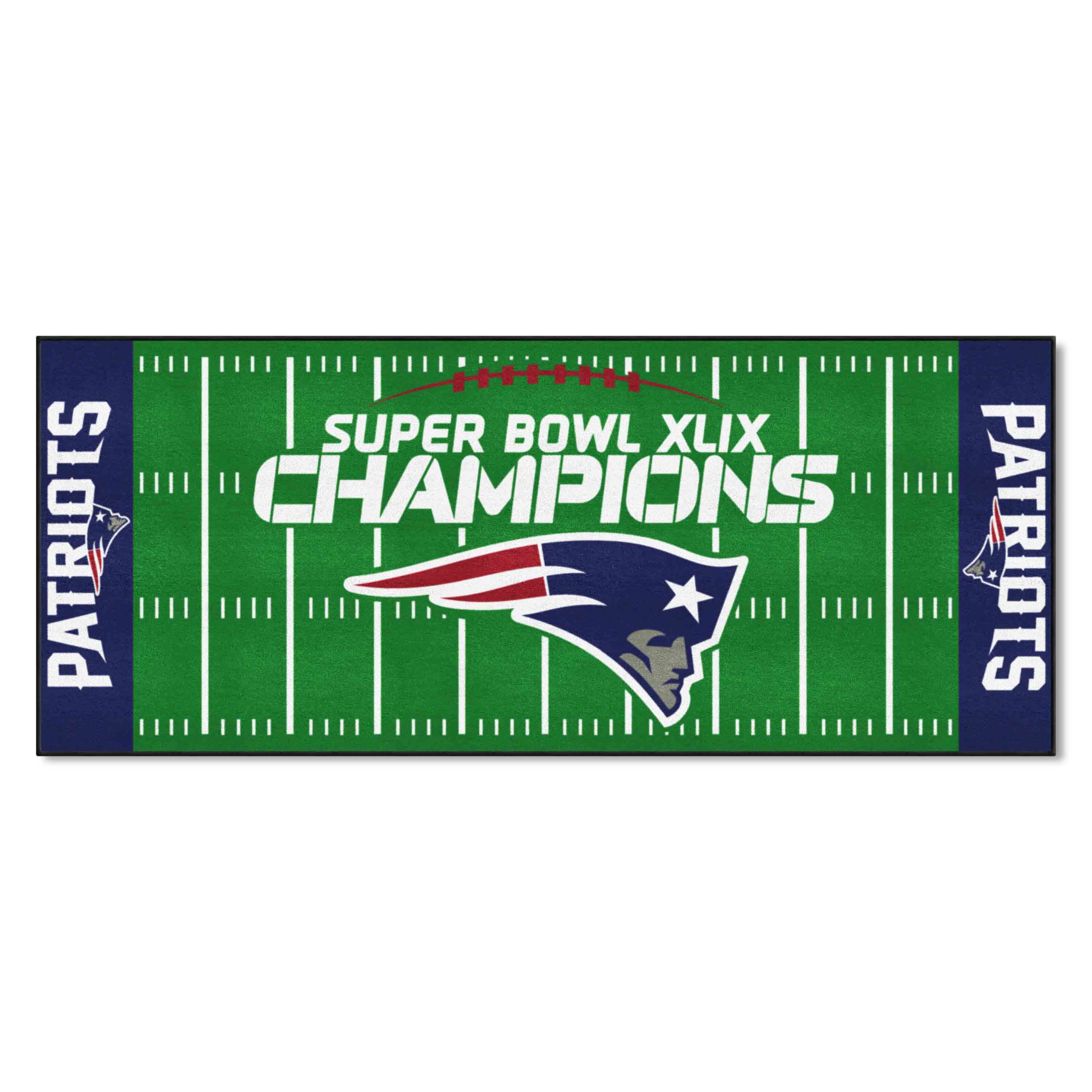 New England Patriots Field Runner Mat - 30in. x 72in., 2015 Super Bowl XLIX Champions - New England Patriots