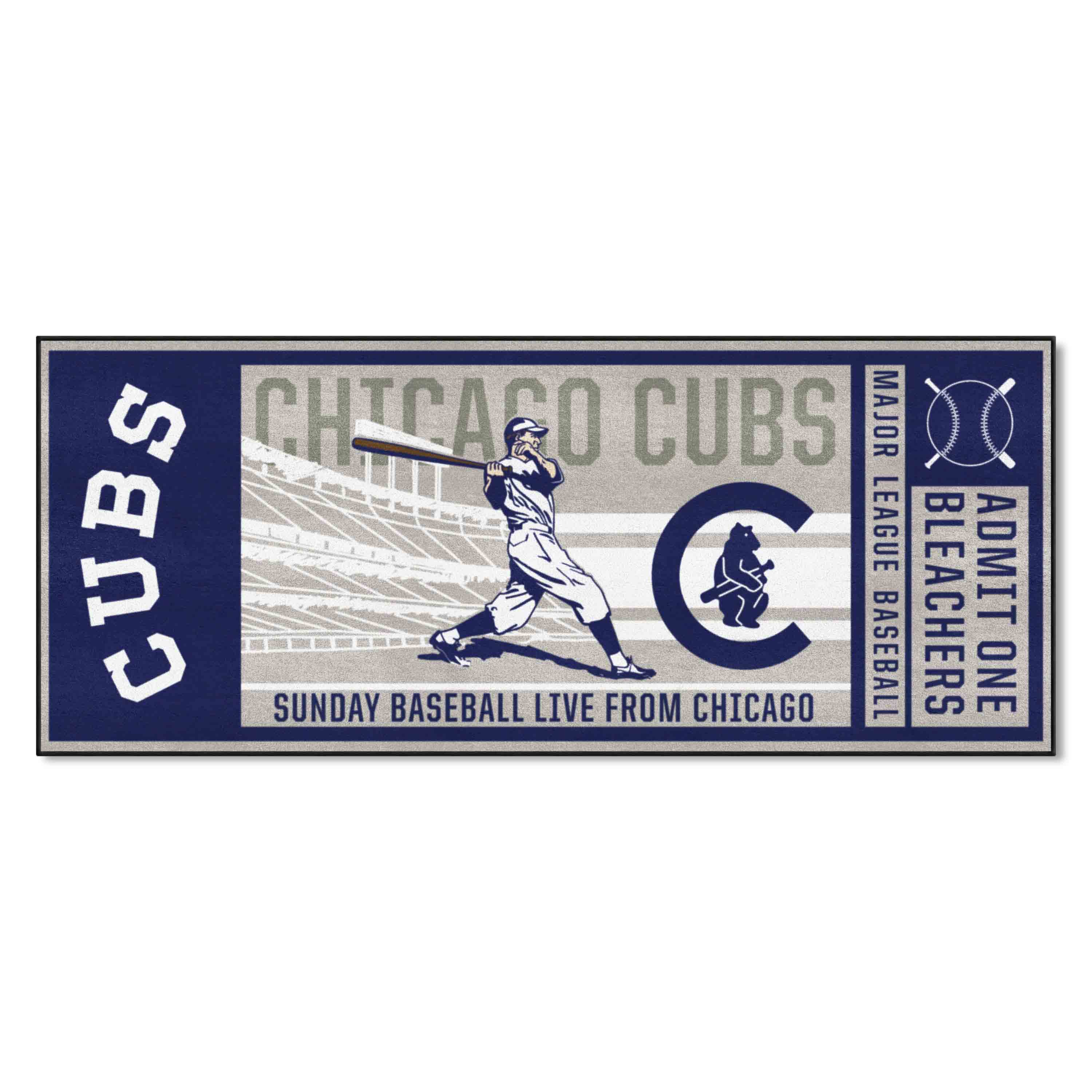 Chicago Cubs Ticket Runner Rug - 30in. x 72in.1911 - Chicago Cubs