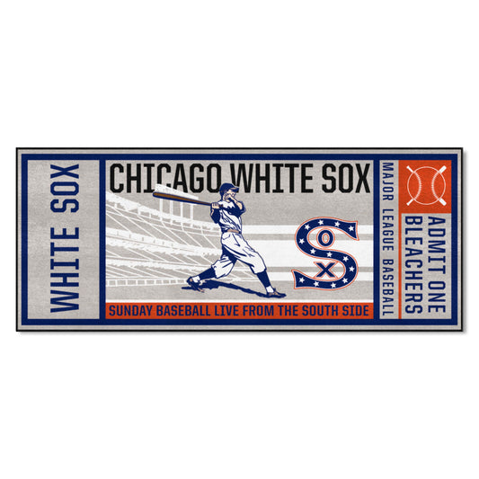 Chicago White Sox Ticket Runner Rug - 30in. x 72in.1982 - Chicago White Sox