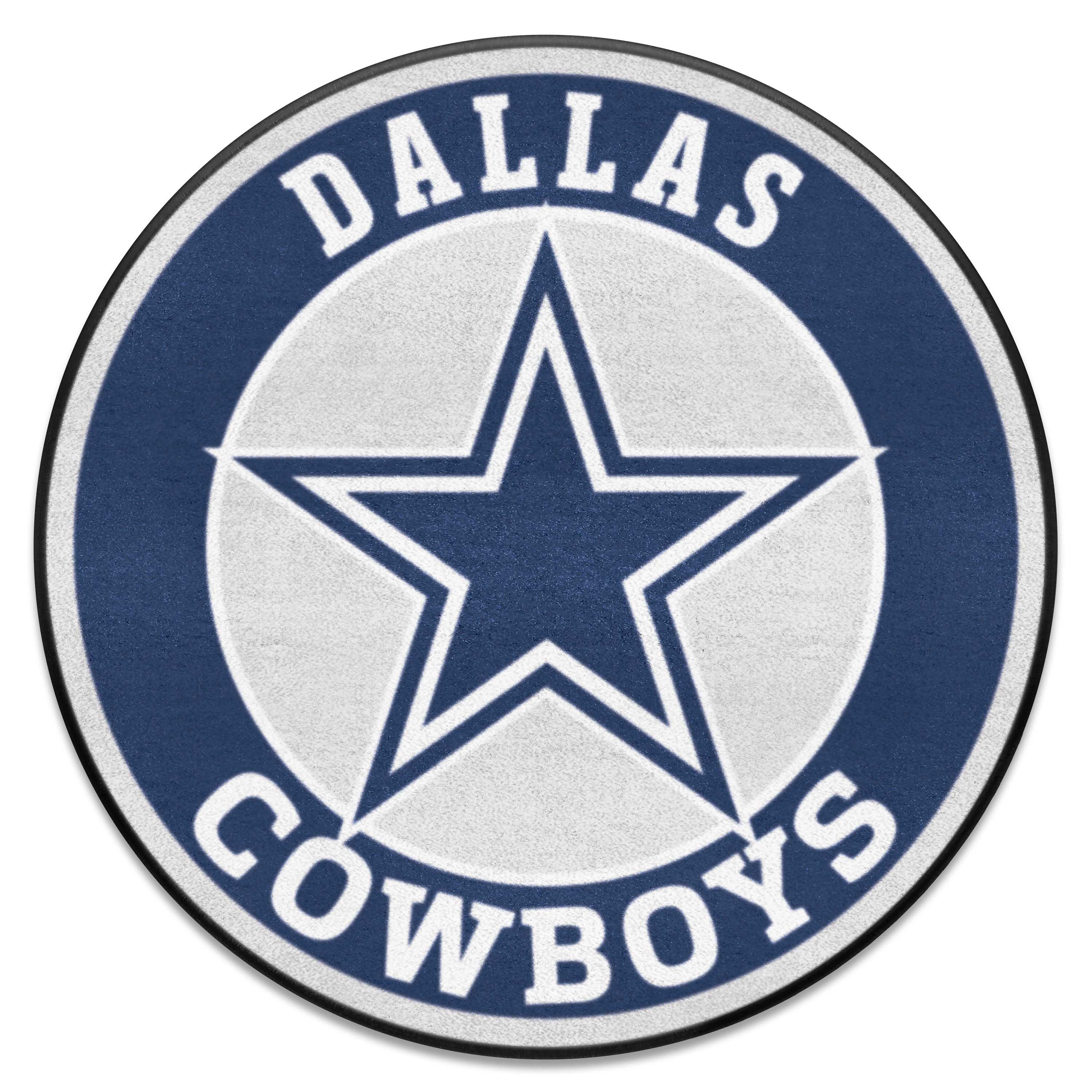 Dallas Cowboys Roundel Rug - 27in. Diameter - Dallas Cowboys