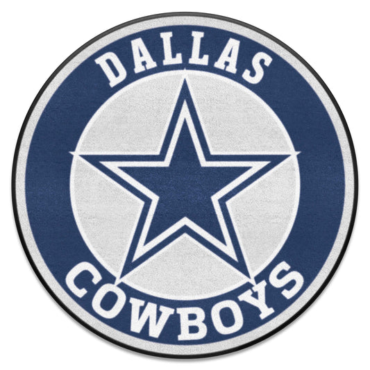 Dallas Cowboys Roundel Rug - 27in. Diameter - Dallas Cowboys