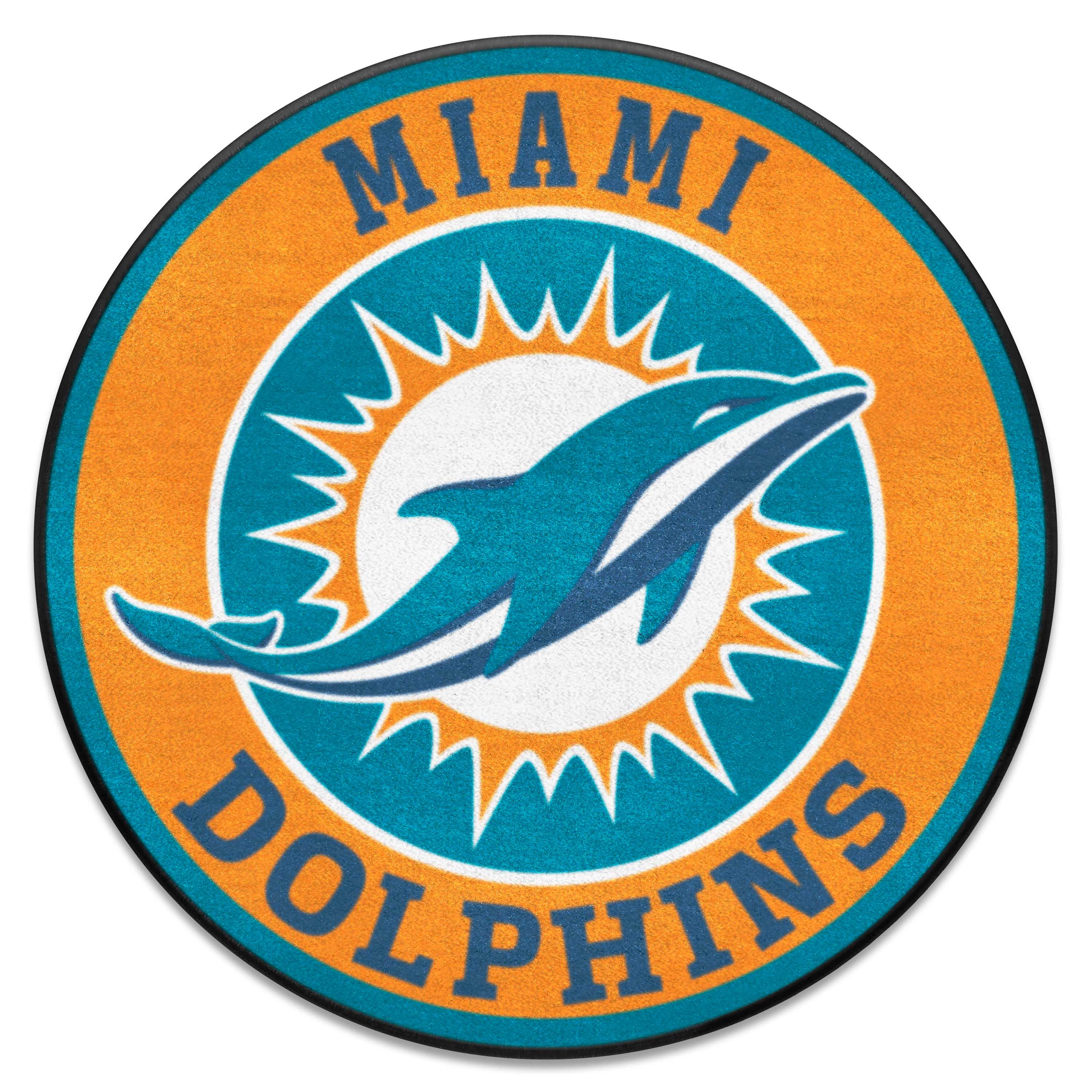 Miami Dolphins Roundel Rug - 27in. Diameter