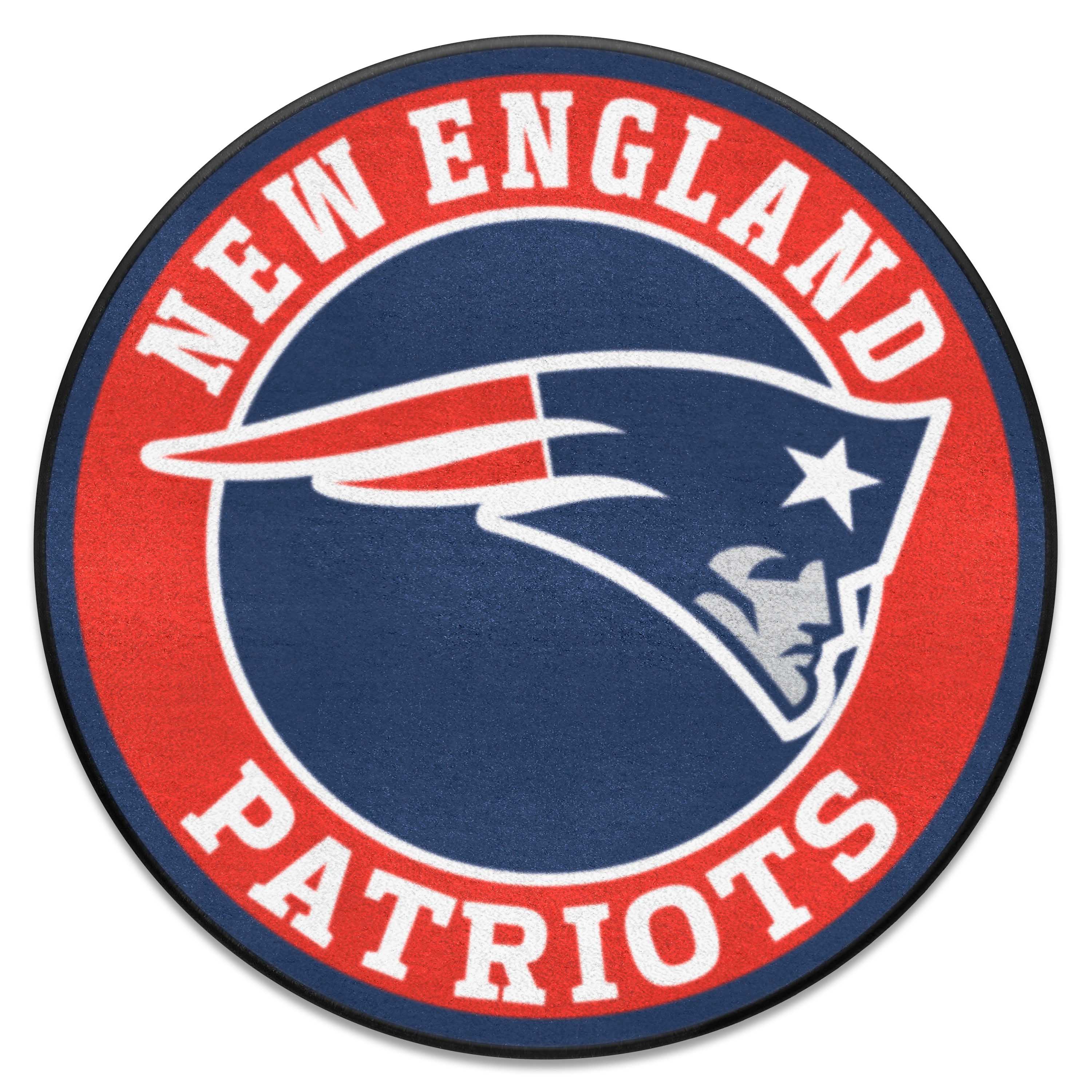 New England Patriots Roundel Rug - 27in. Diameter - New England Patriots