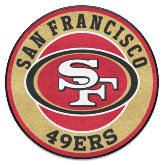 San Francisco 49ers Roundel Rug - 27in. Diameter