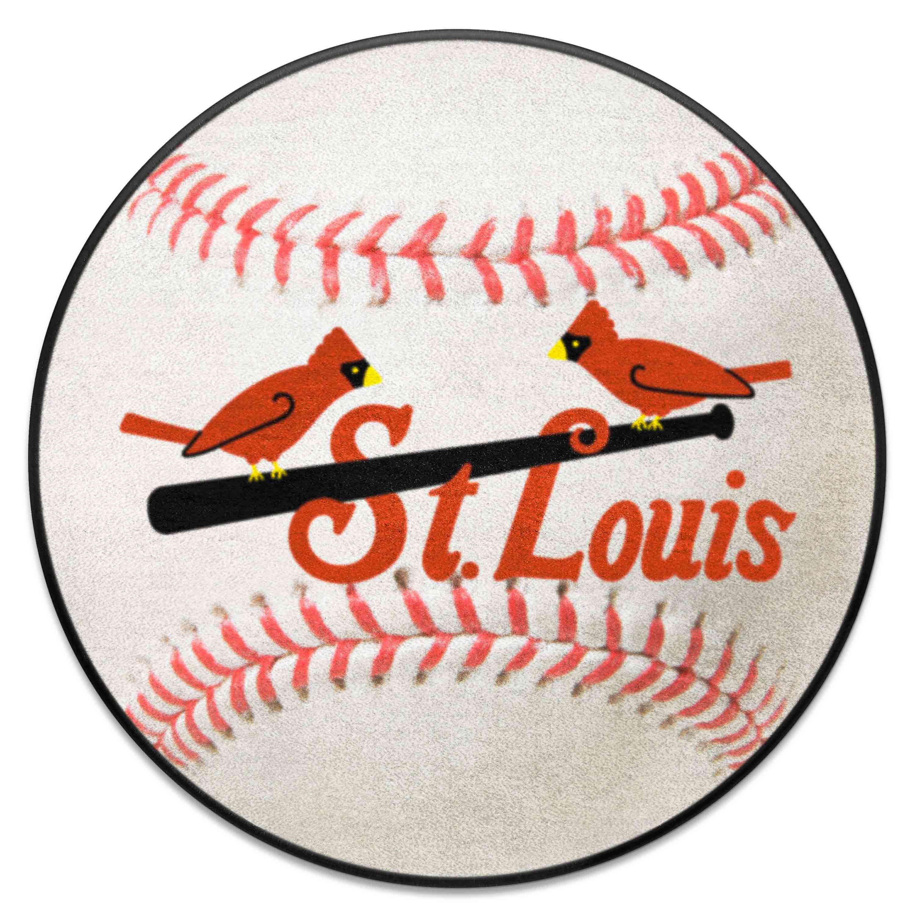 St. Louis Cardinals Baseball Rug - 27in. Diameter