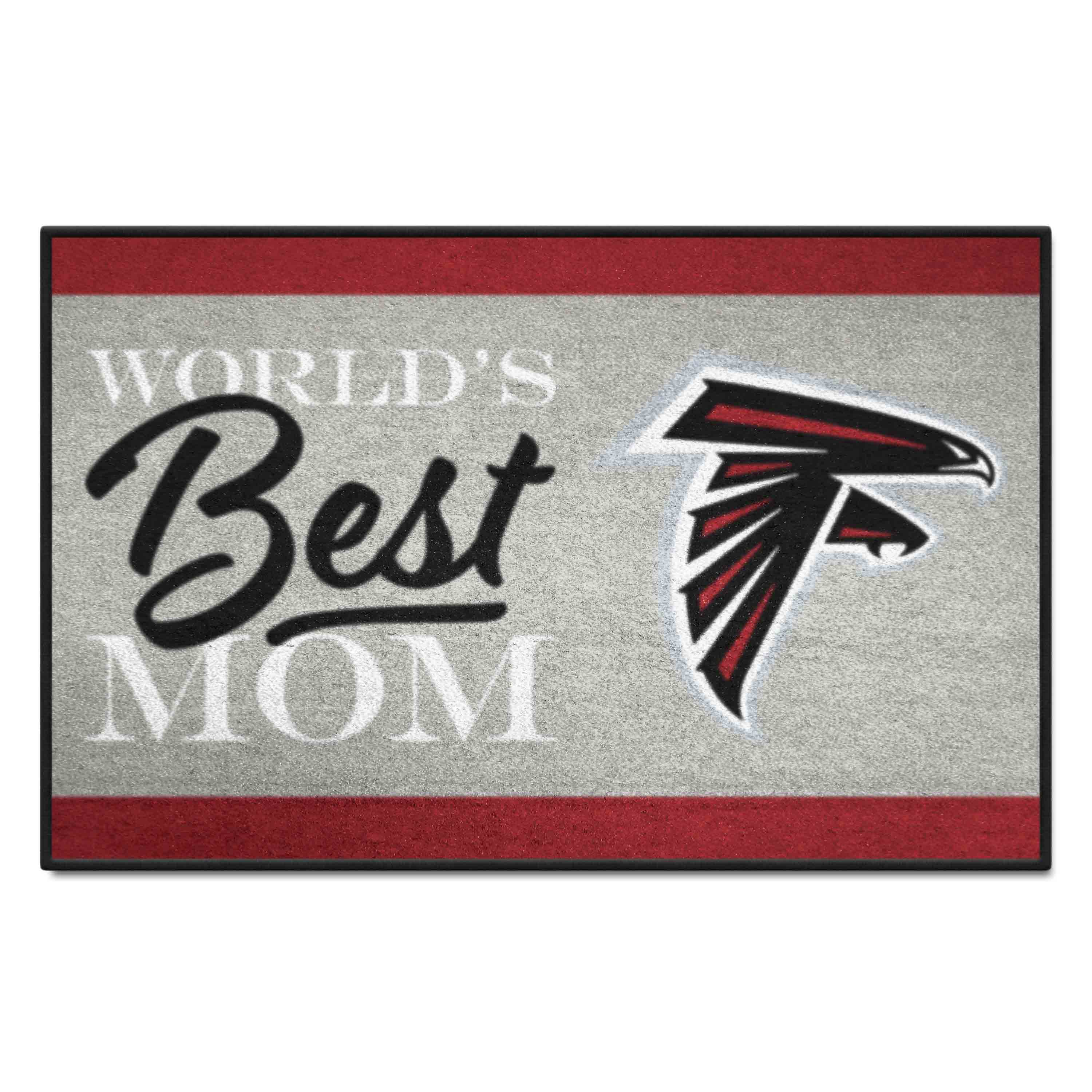 Atlanta Falcons World's Best Mom Starter Mat Accent Rug - 19in. x 30in. - Atlanta Falcons