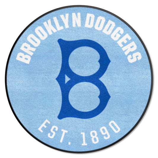 Brooklyn Dodgers Roundel Rug - 27in. Diameter 1944 Retro Logo