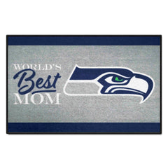 Seattle Seahawks World's Best Mom Starter Mat Accent Rug - 19in. x 30in.